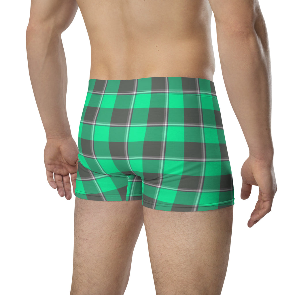 Spring Green and Finlandia Plaid Boxer Briefs - Scottish Squares