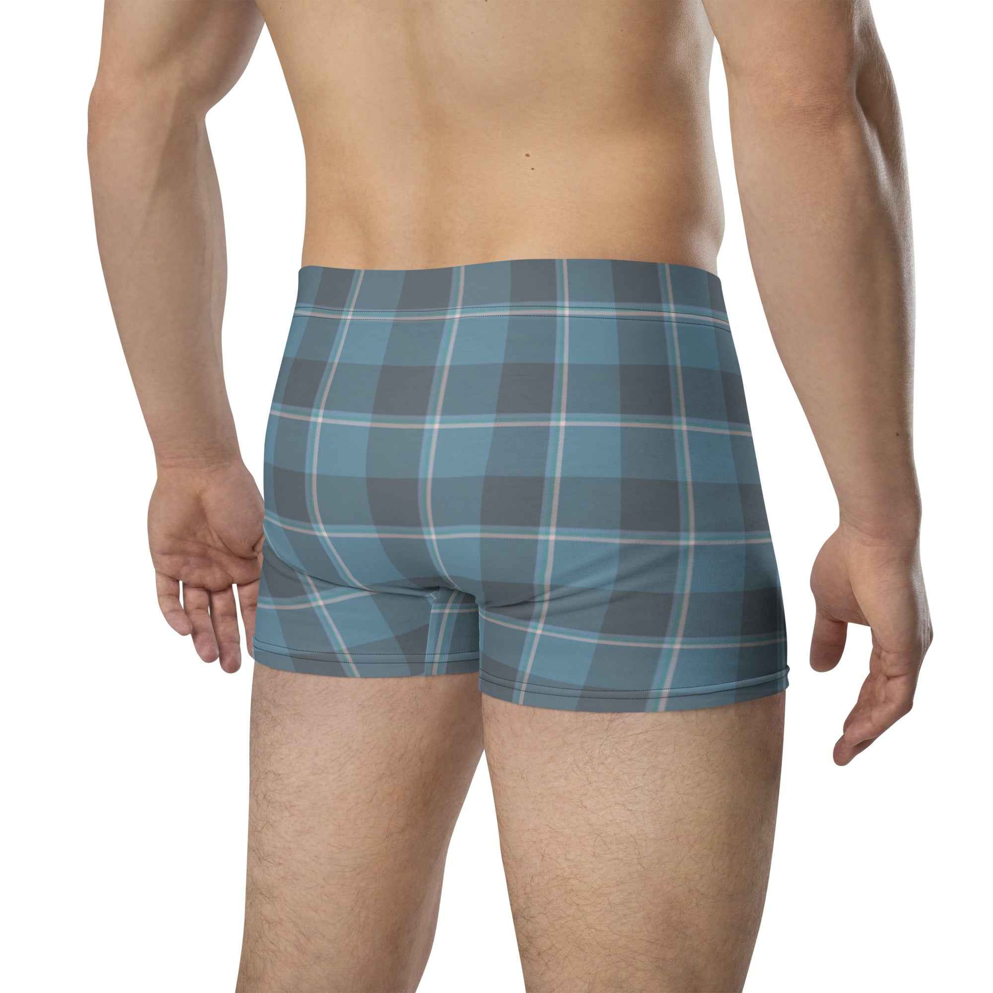 Hoki and Shuttle Gray Plaid Boxer Briefs - Scottish Squares
