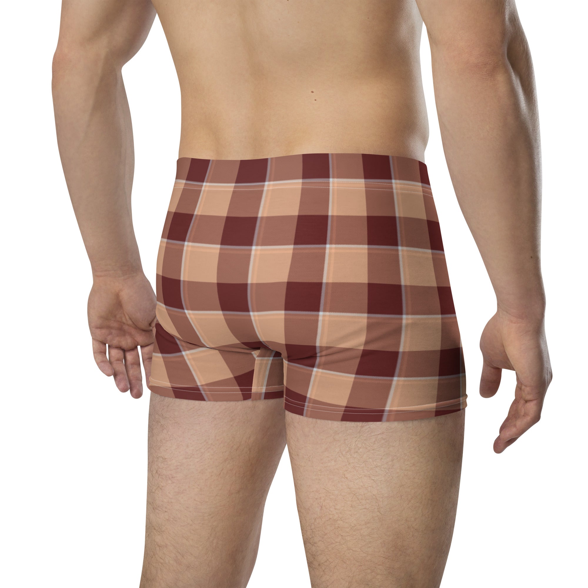 Whiskey and Livid Brown Plaid Boxer Briefs - Scottish Squares