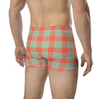 Spring Rain and Persimmon Plaid Boxer Briefs - Scottish Squares