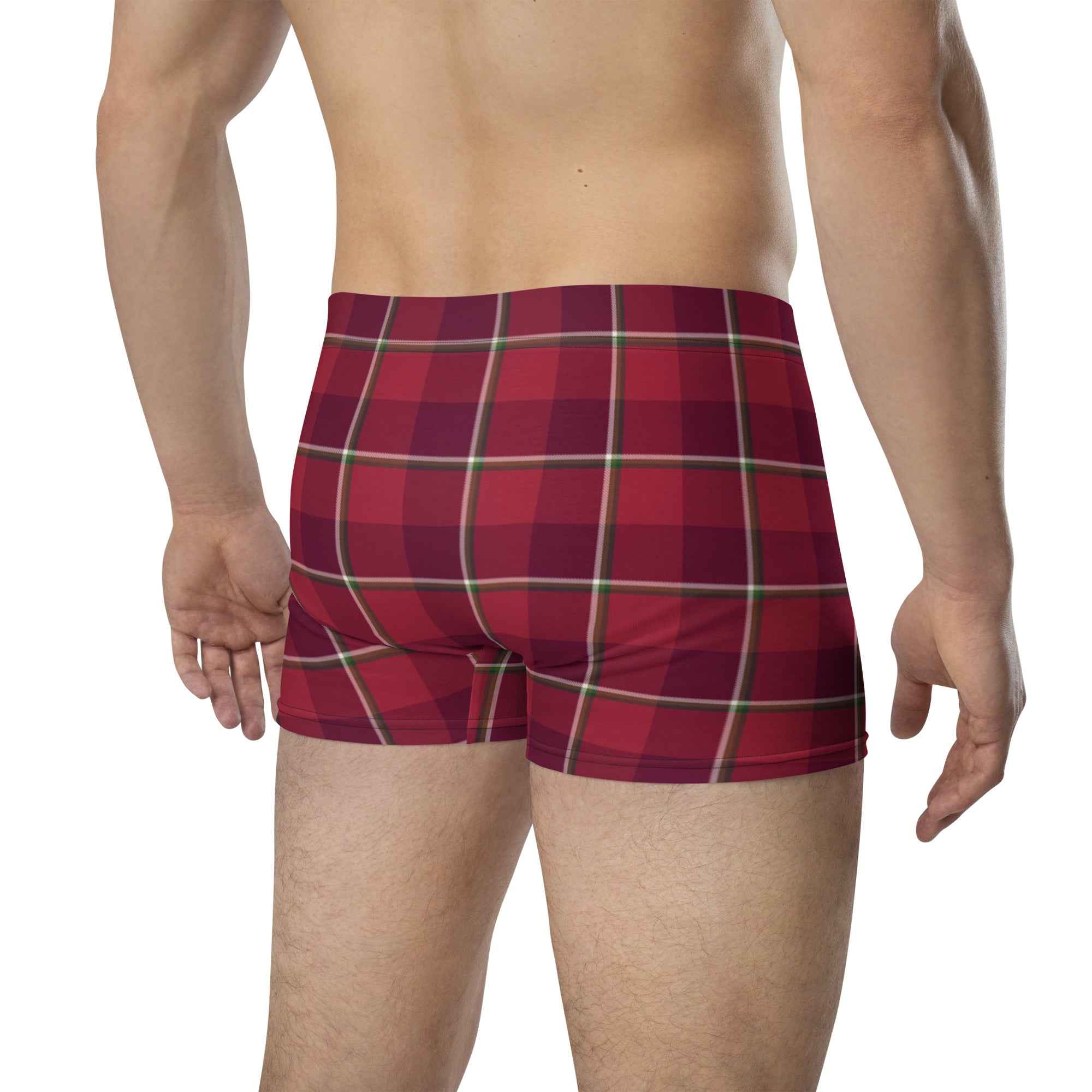 Old Brick and Cab Sav Plaid Boxer Briefs - Scottish Squares