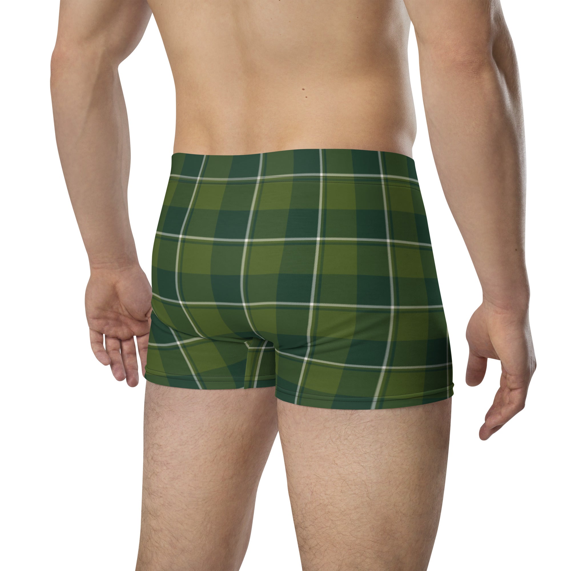Woodland and Evergreen Plaid Boxer Briefs - Scottish Squares