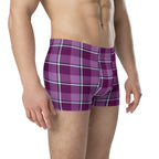 Purple and Trendy Pink Plaid Boxer Briefs - Scottish Squares