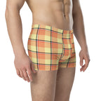 Claystone and Morning Mist Plaid Boxer Briefs - Scottish Squares
