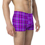 Electric Violet and Fuchsia Plaid Boxer Briefs - Scottish Squares