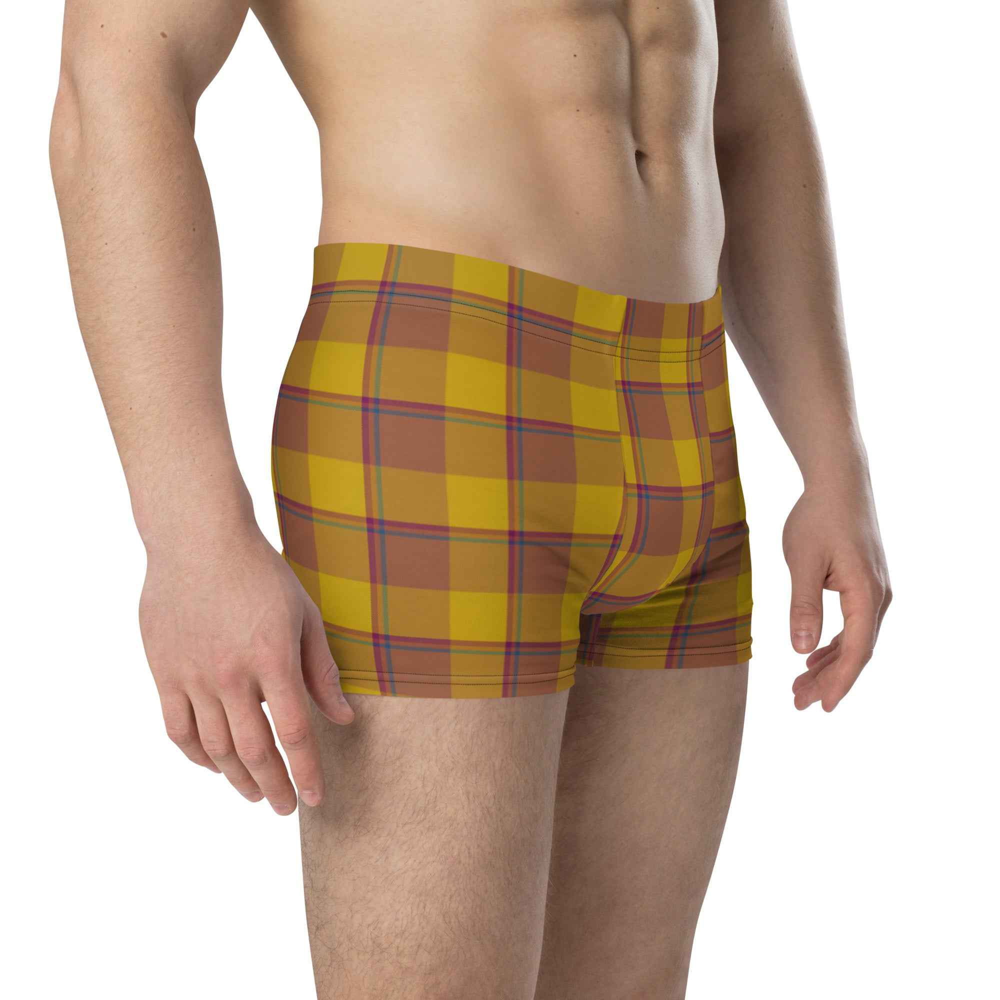Potters Clay and Pizza Plaid Boxer Briefs - Scottish Squares
