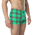 Spring Green and Finlandia Plaid Boxer Briefs - Scottish Squares