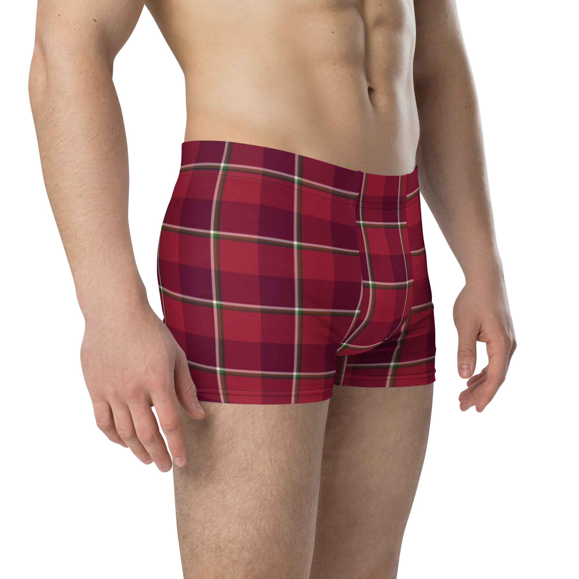 Old Brick and Cab Sav Plaid Boxer Briefs - Scottish Squares