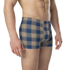 Cello and Donkey Brown Plaid Boxer Briefs - Scottish Squares
