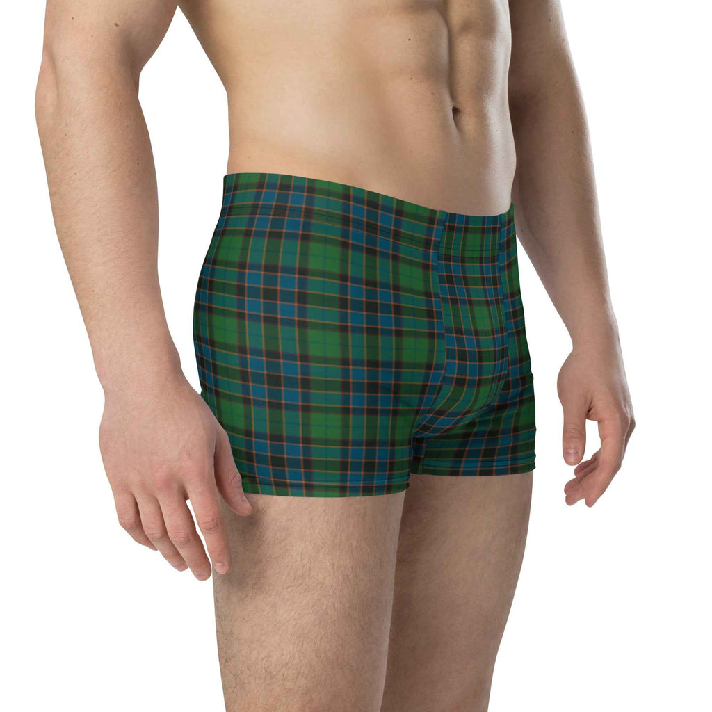 Boxer Briefs Green Blue Orange Plaid Tartan