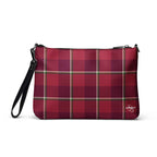 Personalized Crossbody Bag Old Brick and Cab Sav Plaid - Scottish Squares