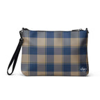 Personalized Crossbody Bag Cello and Donkey Brown Plaid - Scottish Squares