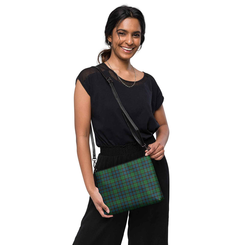 Crossbody Bag Green Blue Orange Plaid Tartan