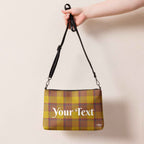 Personalized Crossbody Bag Potters Clay and Pizza Plaid - Scottish Squares
