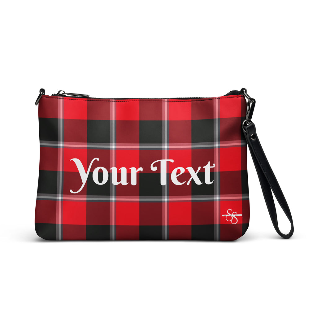 Personalized Crossbody Bag Red Ribbon and Heavy Metal Plaid Default Title - Scottish Squares