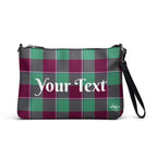 Personalized Crossbody Bag Ocean Green and Mulberry Wood Plaid Default Title - Scottish Squares