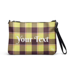Personalized Crossbody Bag Flax and Livid Brown Plaid Default Title - Scottish Squares