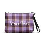 Personalized Crossbody Bag Light Wisteria and Livid Brown Plaid Default Title - Scottish Squares