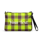 Personalized Crossbody Bag Electric Lime and Livid Brown Plaid Default Title - Scottish Squares