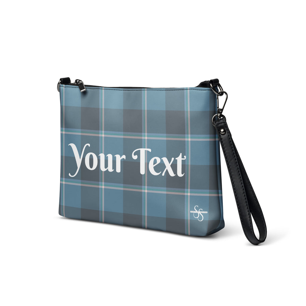 Personalized Crossbody Bag Hoki and Shuttle Gray Plaid - Scottish Squares