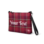 Personalized Crossbody Bag Old Brick and Cab Sav Plaid - Scottish Squares
