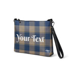 Personalized Crossbody Bag Cello and Donkey Brown Plaid - Scottish Squares