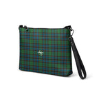 Crossbody Bag Green Blue Orange Plaid Tartan