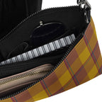 Personalized Crossbody Bag Potters Clay and Pizza Plaid - Scottish Squares