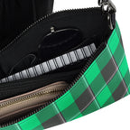 Personalized Crossbody Bag Spring Green and Finlandia Plaid - Scottish Squares