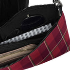 Personalized Crossbody Bag Old Brick and Cab Sav Plaid - Scottish Squares
