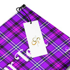 Personalized Crossbody Bag Electric Violet and Fuchsia Plaid - Scottish Squares