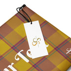 Personalized Crossbody Bag Potters Clay and Pizza Plaid - Scottish Squares