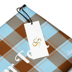 Personalized Crossbody Bag Blizzard Blue and Livid Brown Plaid - Scottish Squares