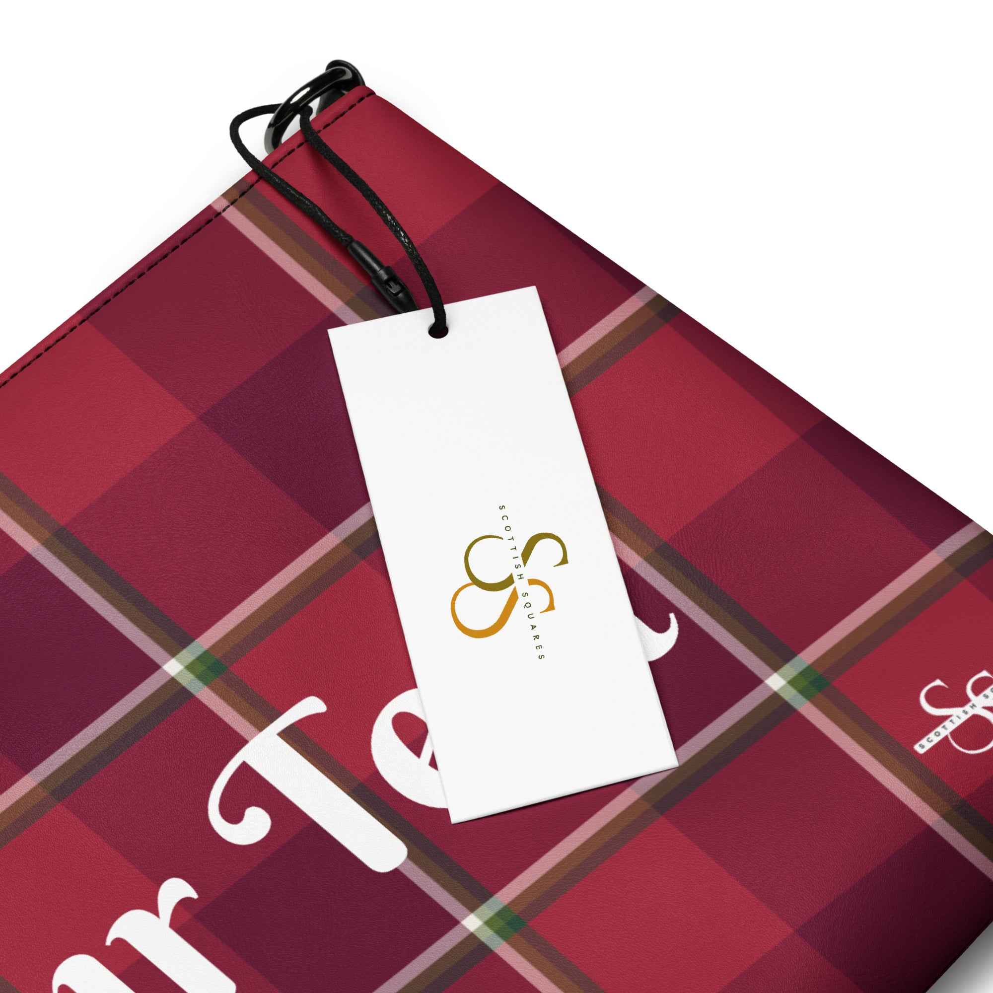 Personalized Crossbody Bag Old Brick and Cab Sav Plaid - Scottish Squares