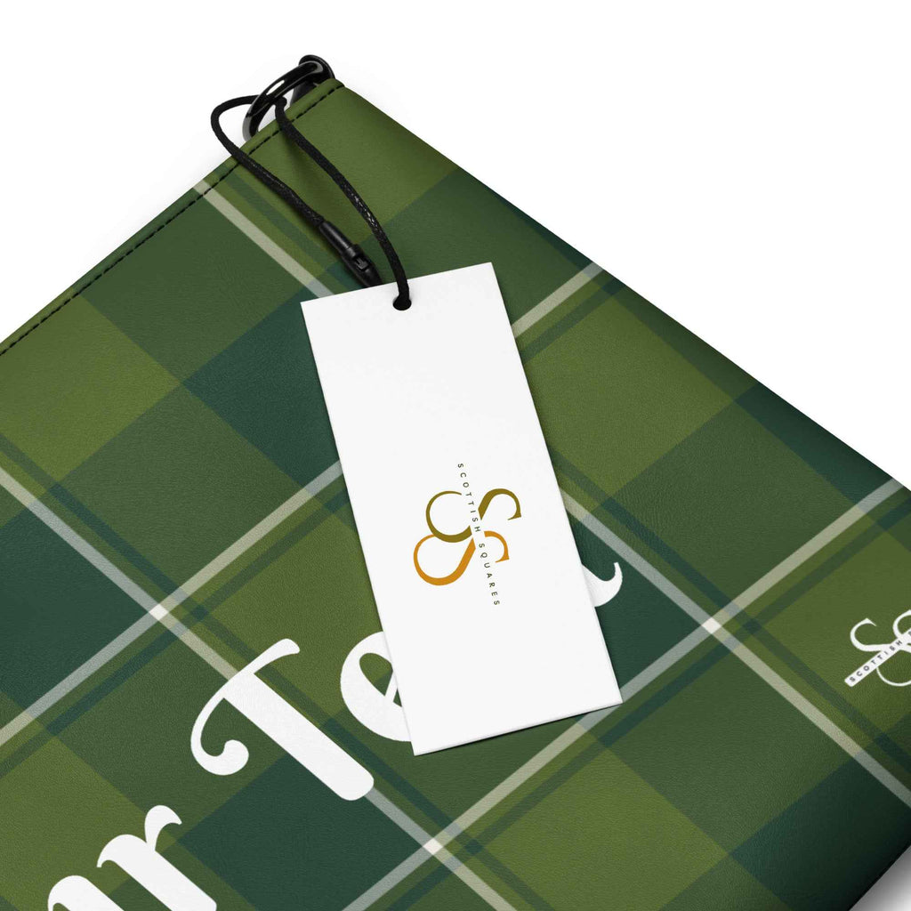 Personalized Crossbody Bag Woodland and Evergreen Plaid - Scottish Squares