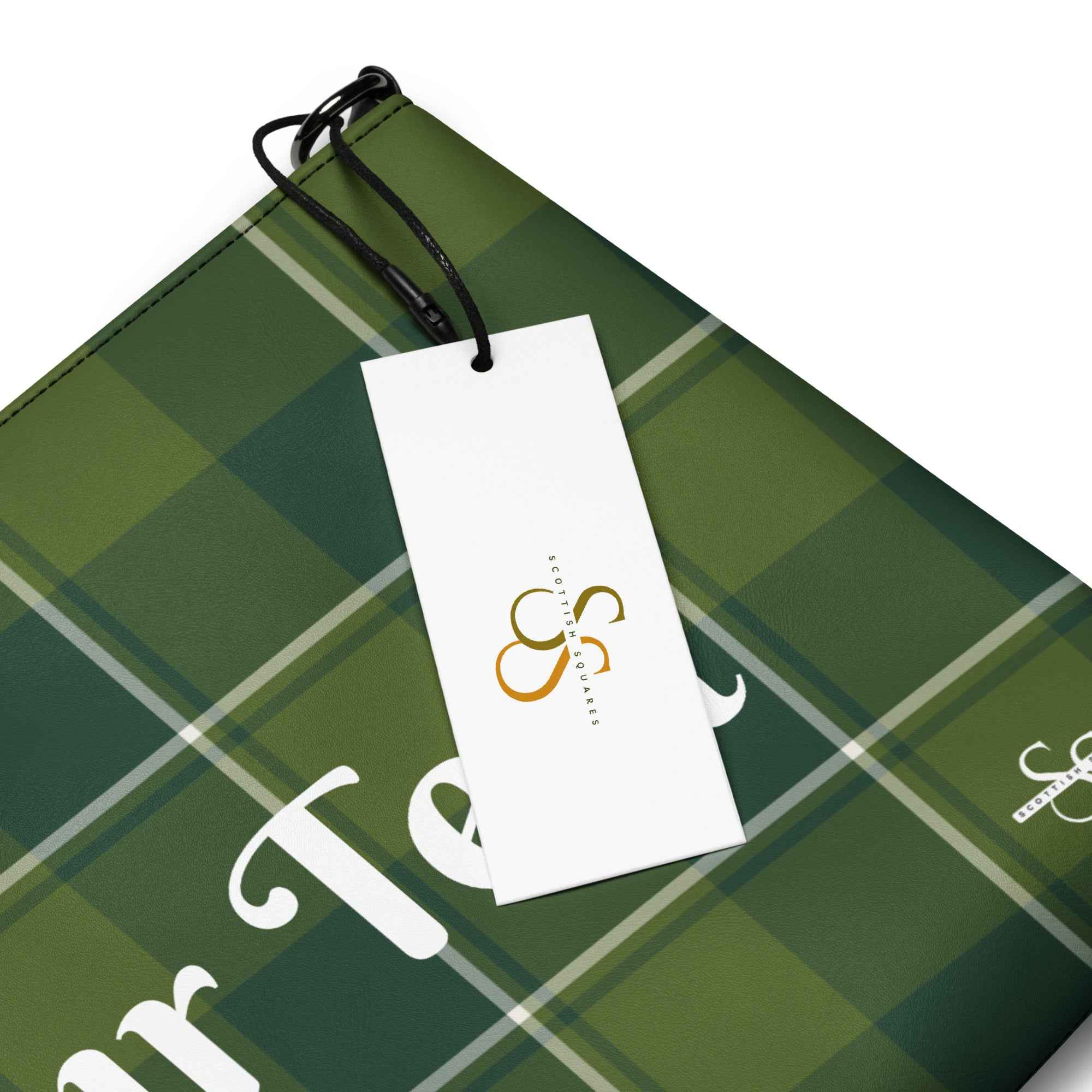 Personalized Crossbody Bag Woodland and Evergreen Plaid - Scottish Squares