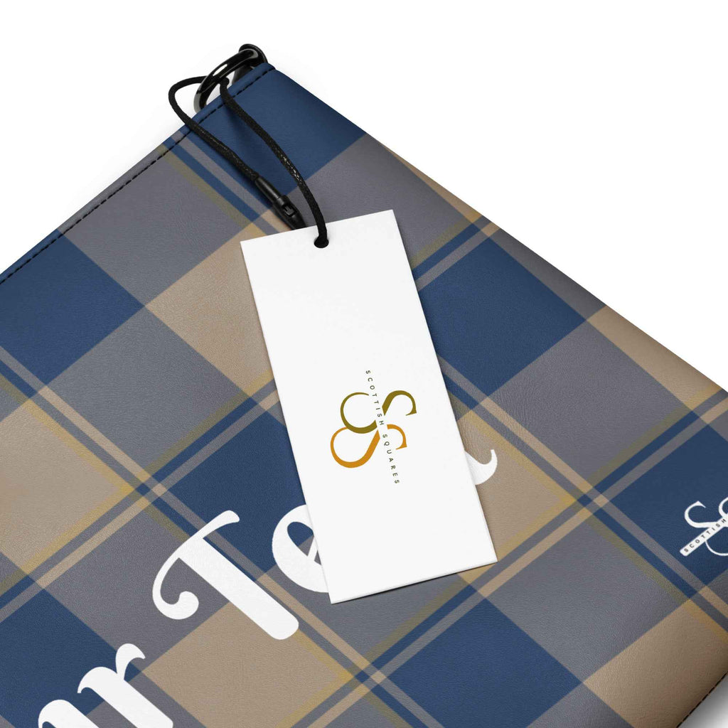 Personalized Crossbody Bag Cello and Donkey Brown Plaid - Scottish Squares