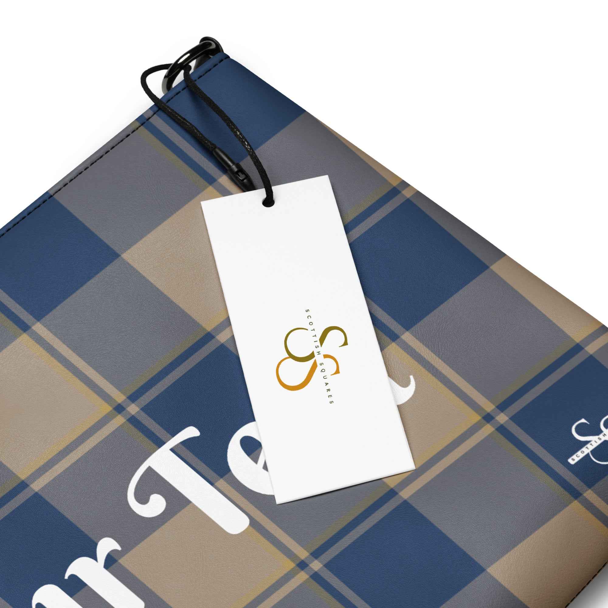 Personalized Crossbody Bag Cello and Donkey Brown Plaid - Scottish Squares