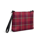 Personalized Crossbody Bag Old Brick and Cab Sav Plaid - Scottish Squares