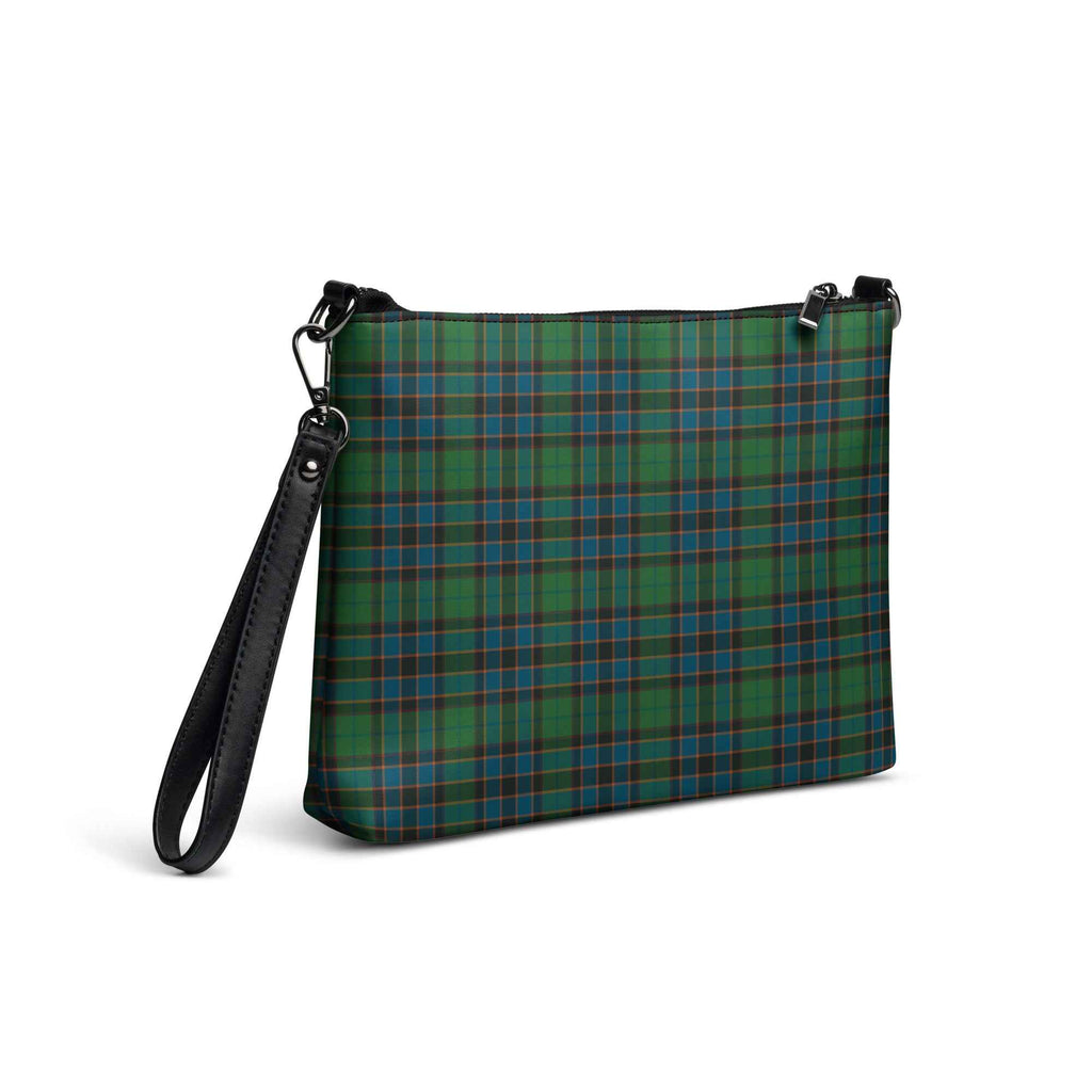 Crossbody Bag Green Blue Orange Plaid Tartan