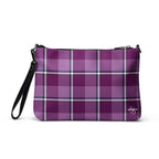 Personalized Purple and Trendy Pink Plaid Crossbody Bag - Scottish Squares