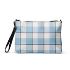 Personalized Crossbody Bag Pink Cloud and Blue Lagoon Plaid - Scottish Squares