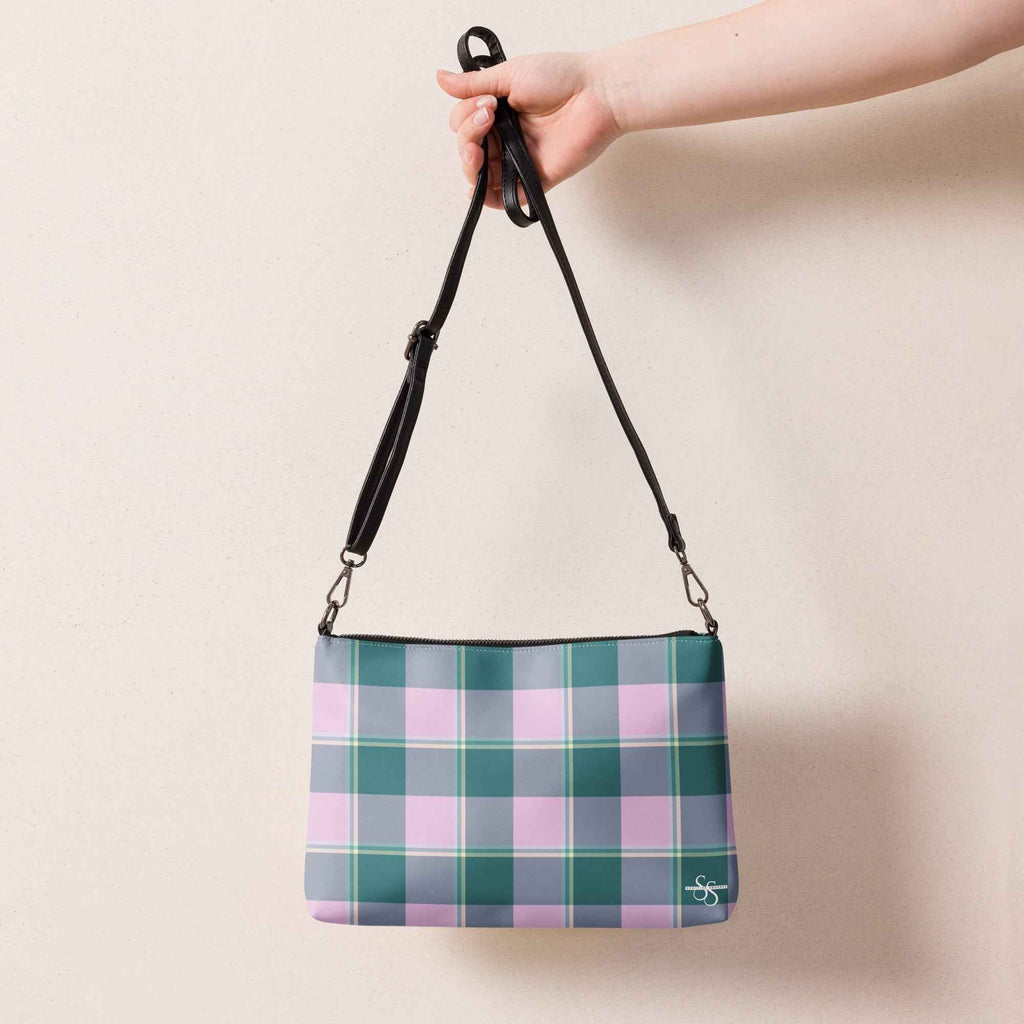 Personalized Crossbody Bag Ming and Melanie Plaid - Scottish Squares