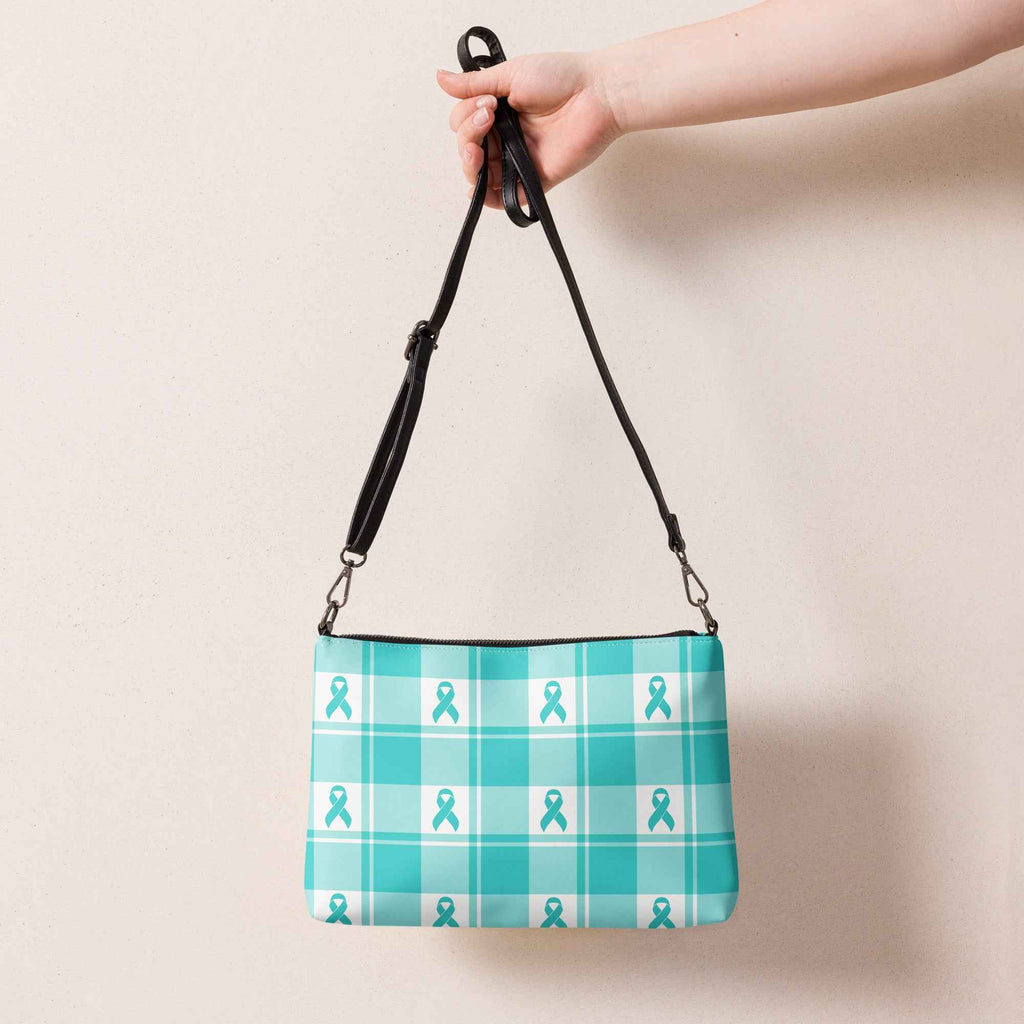 Crossbody Bag Ovarian Cancer Awareness Plaid - Scottish Squares