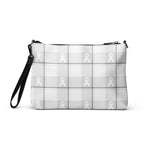 Crossbody Bag Lung Cancer Awareness Plaid, White Ribbon, Supportive Gift - Scottish Squares
