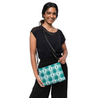 Crossbody Bag Cervical Cancer Awareness Plaid, Teal Ribbon, Supportive Gift - Scottish Squares