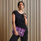 Personalized Purple and Trendy Pink Plaid Crossbody Bag - Scottish Squares