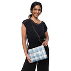 Personalized Crossbody Bag Pink Cloud and Blue Lagoon Plaid - Scottish Squares