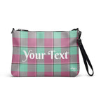 Personalized Crossbody Bag Vista Blue and Turkish Rose Plaid Default Title - Scottish Squares