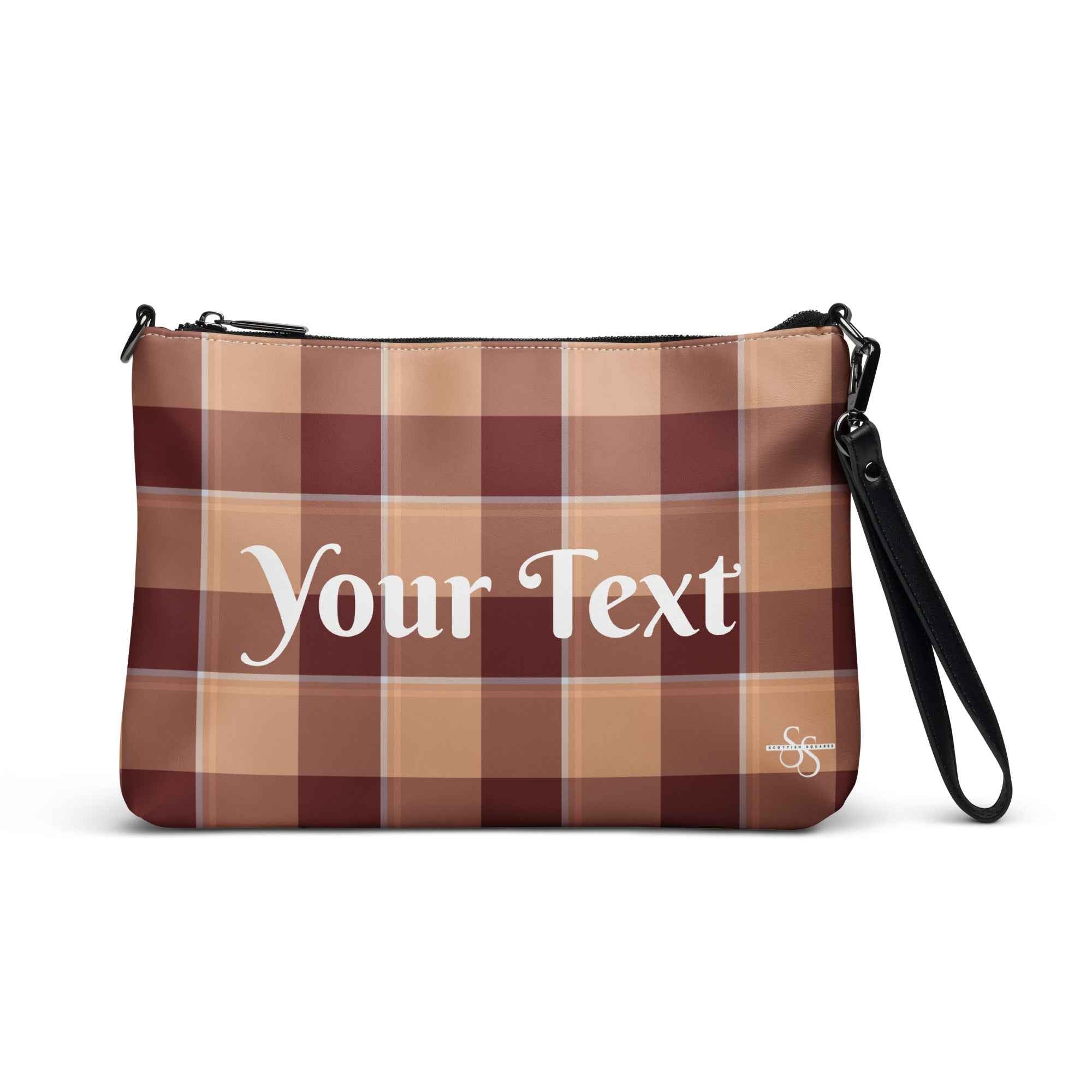 Personalized Crossbody Bag Whiskey and Livid Brown Plaid Default Title - Scottish Squares